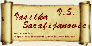 Vasilka Sarafijanović vizit kartica